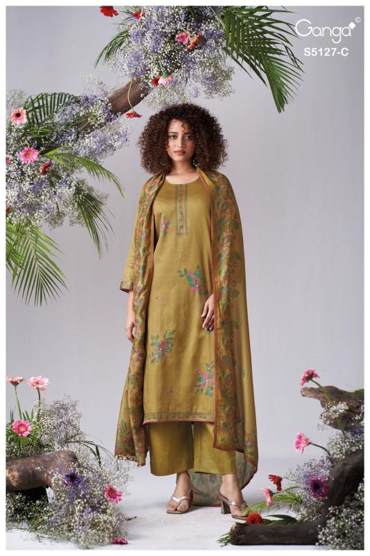 Ganga gessie 5127 dress material at wholesale price
